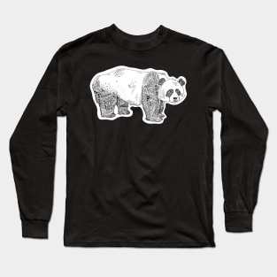 Panda Line Art Long Sleeve T-Shirt